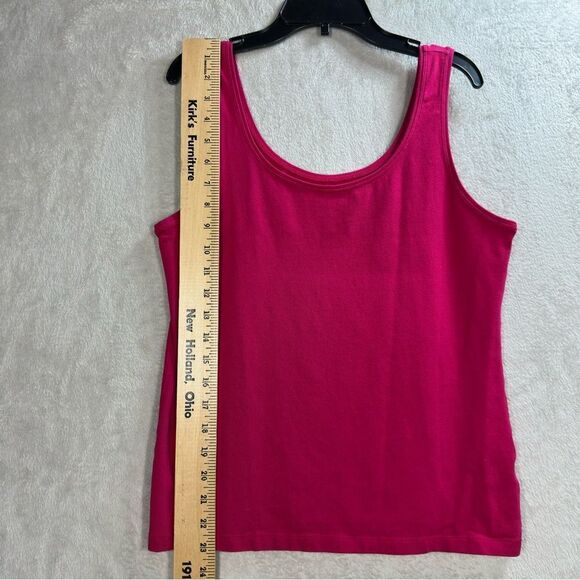 Talbots Pink Tank Top Cami‎ Layering Cotton/Modal/Spandex Size L Petite - Picture 4 of 6